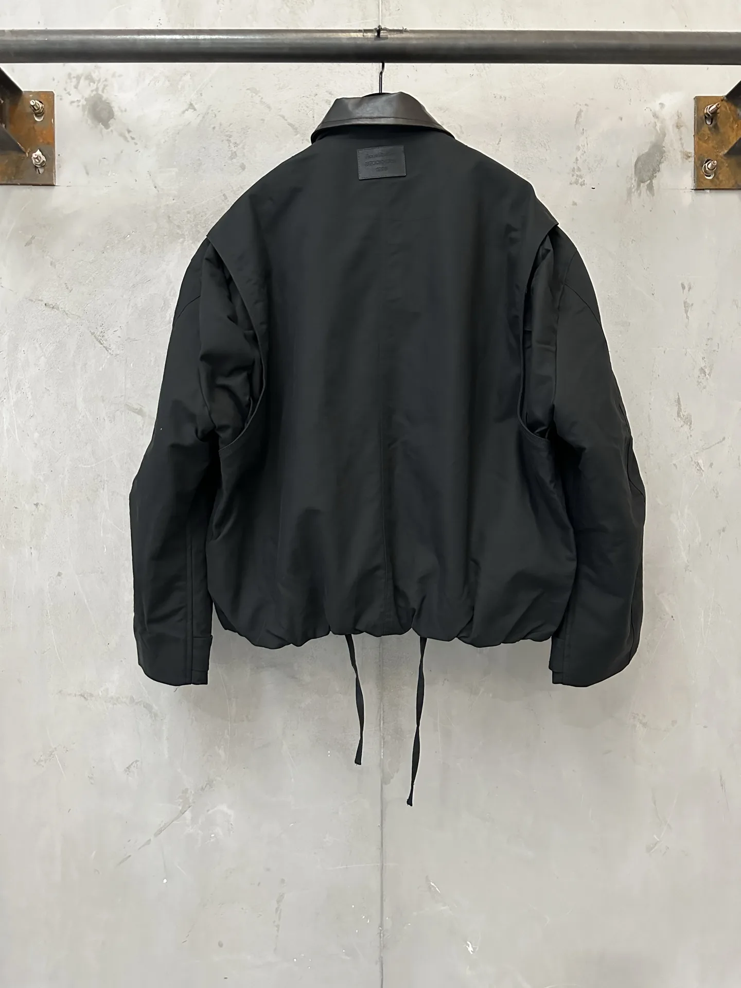 Leather-Trimmed Cotton Twill Jacket D44024439 — view 2