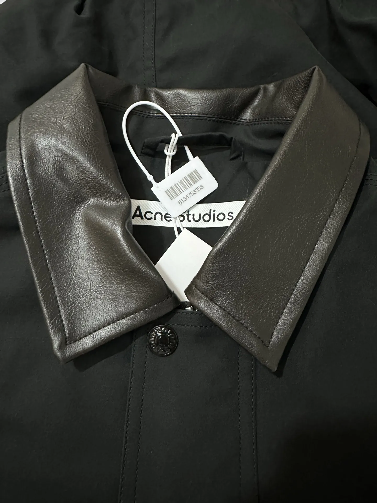 Leather-Trimmed Cotton Twill Jacket D44024439 — view 6