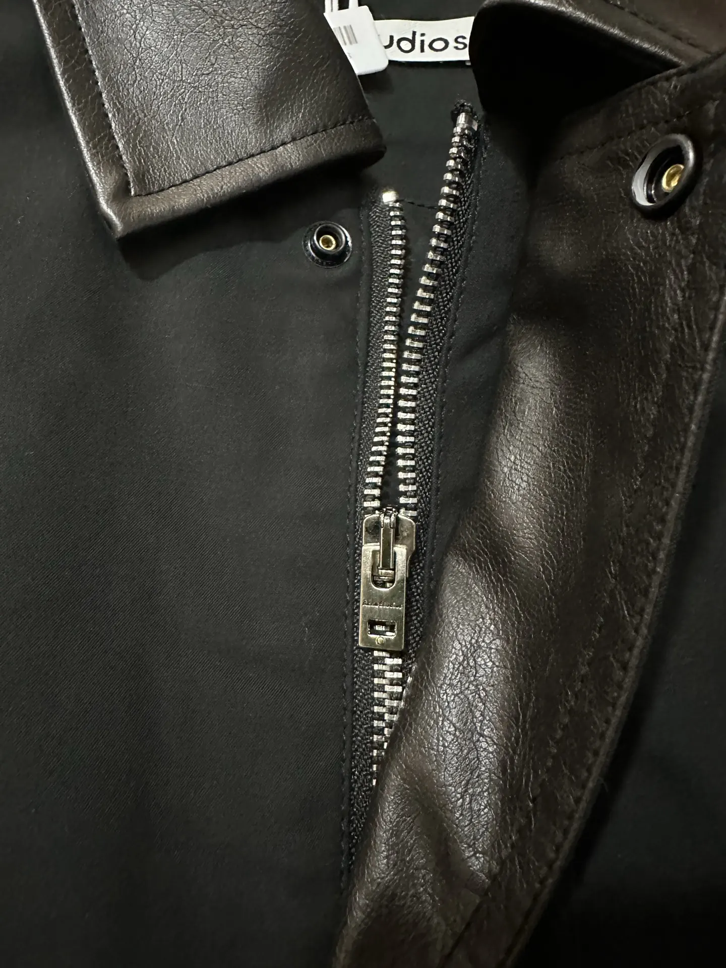 Leather-Trimmed Cotton Twill Jacket D44024439 — view 7