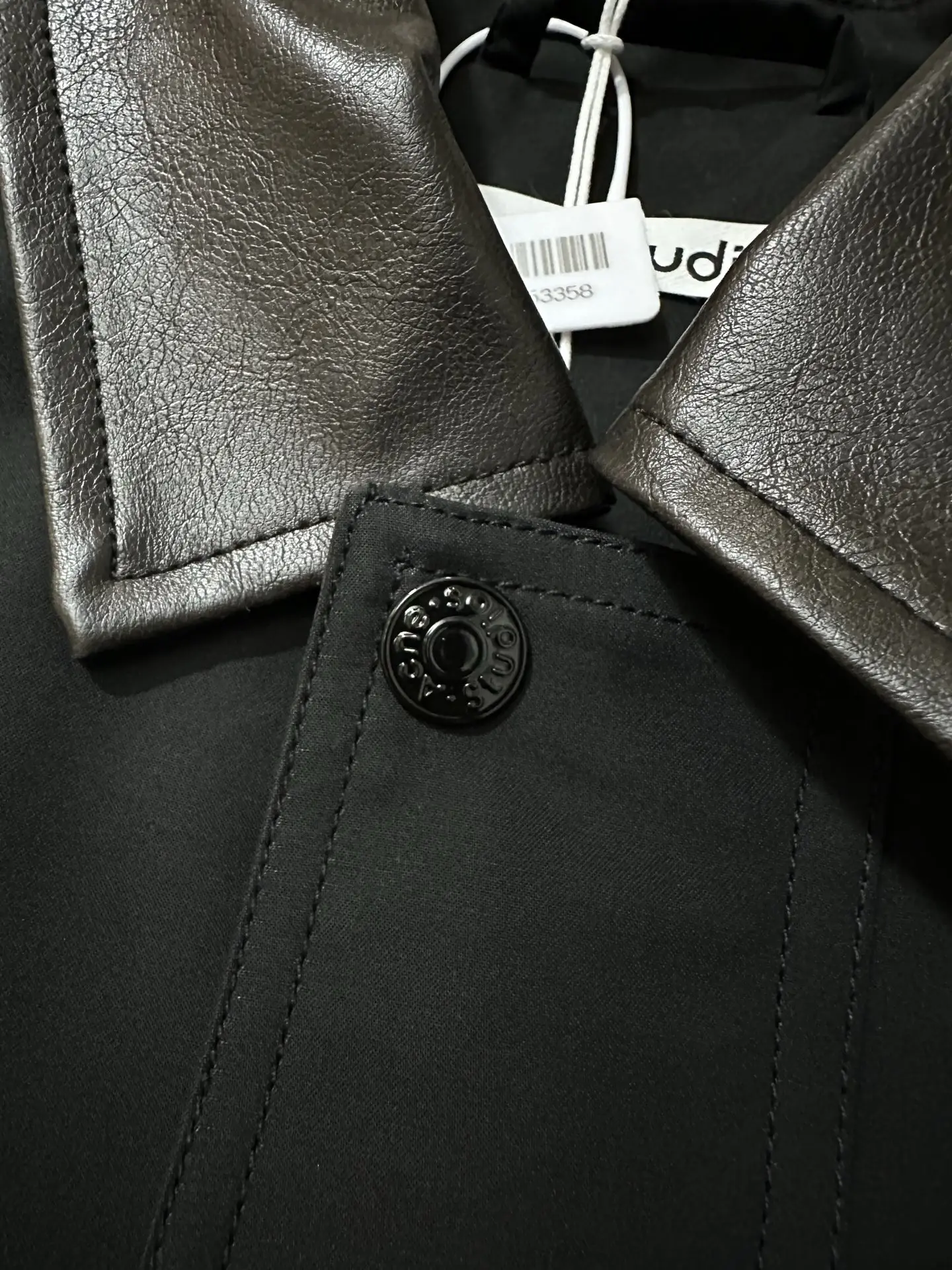 Leather-Trimmed Cotton Twill Jacket D44024439 — view 8