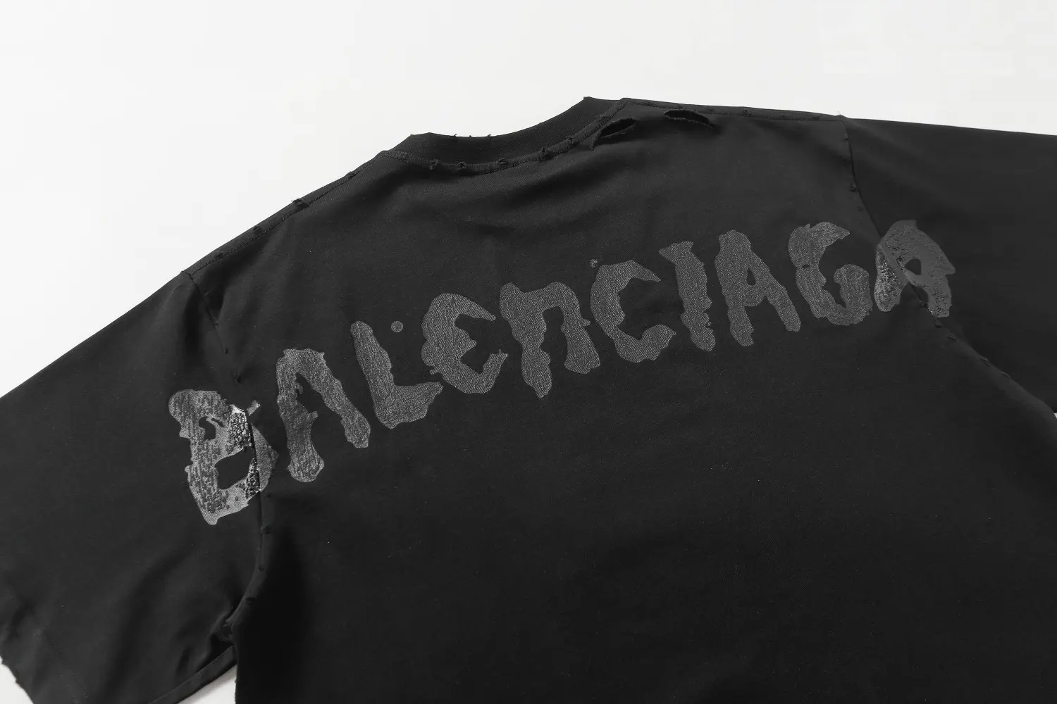 Oversized Distressed Cotton-Jersey T-Shirt D11519960 — view 5