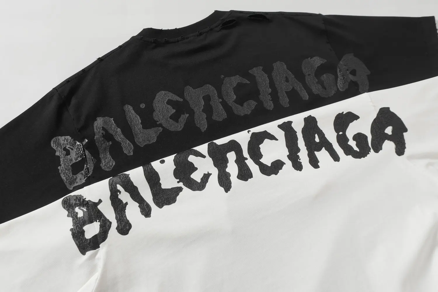 Oversized Distressed Cotton-Jersey T-Shirt D11519960 — view 7