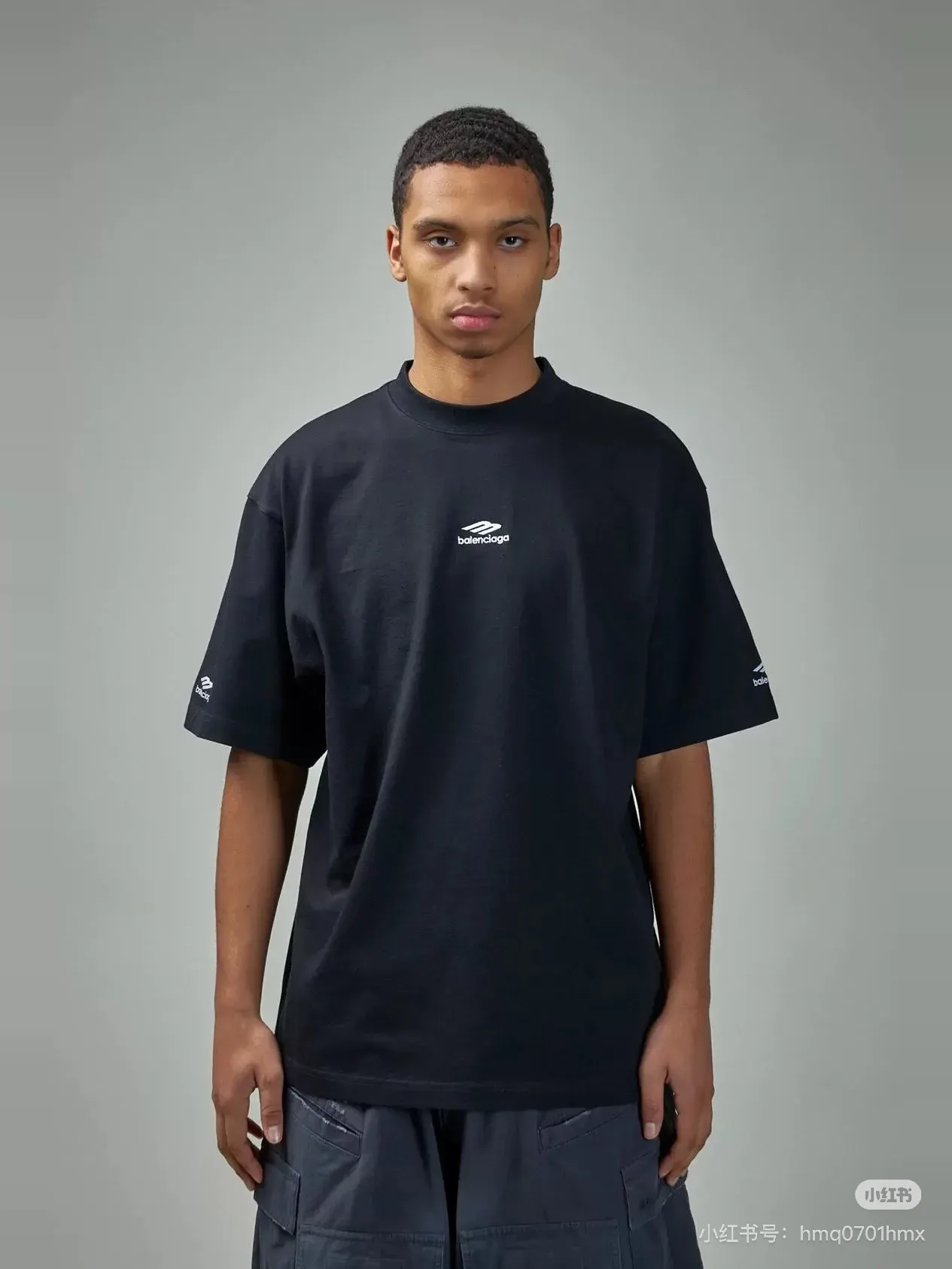 Logo Embroidery Oversized Cotton T-Shirt D15020020 — view 3