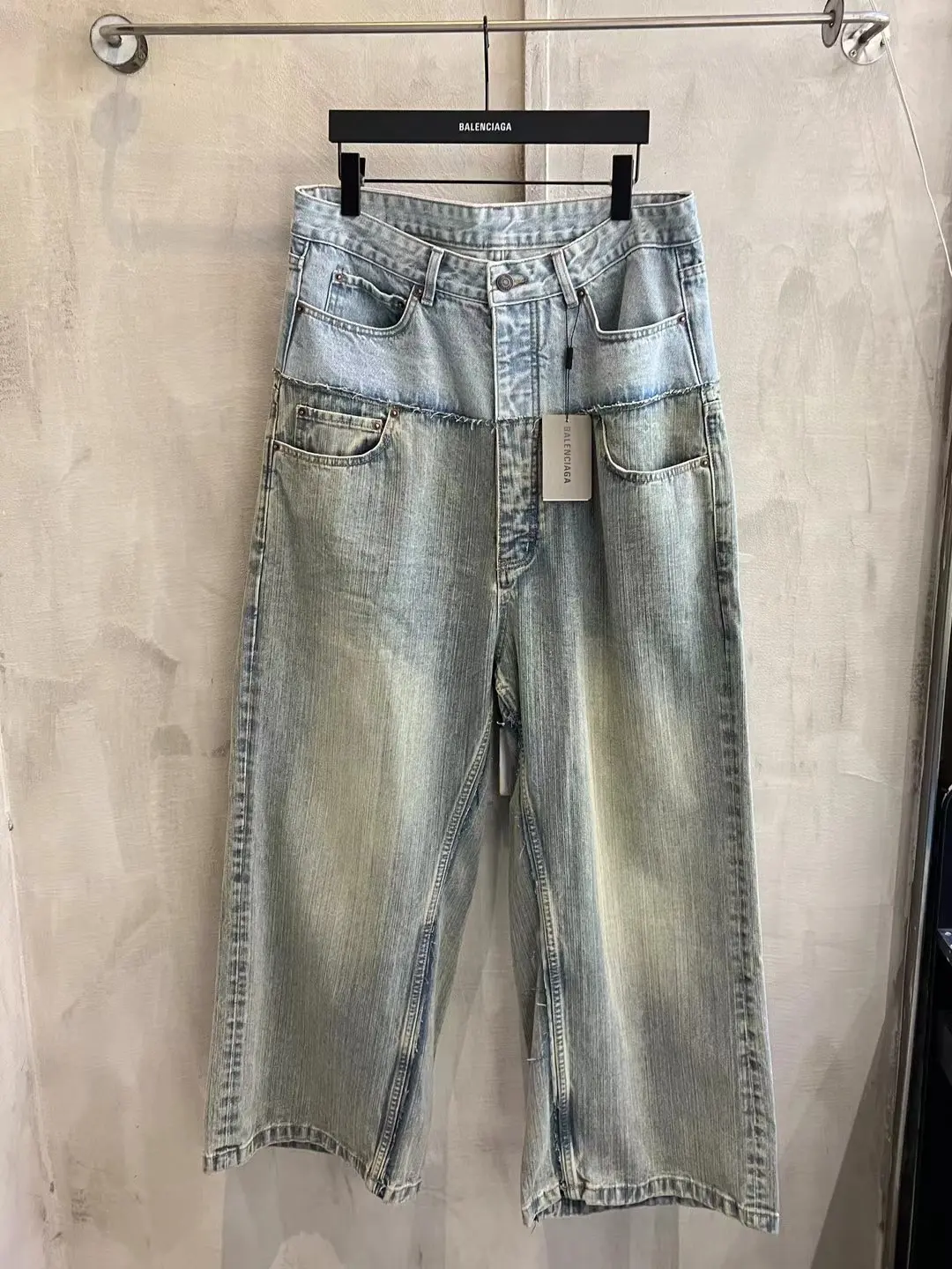 Panelled Wide-Leg Denim Jeans D28019915 — view 8
