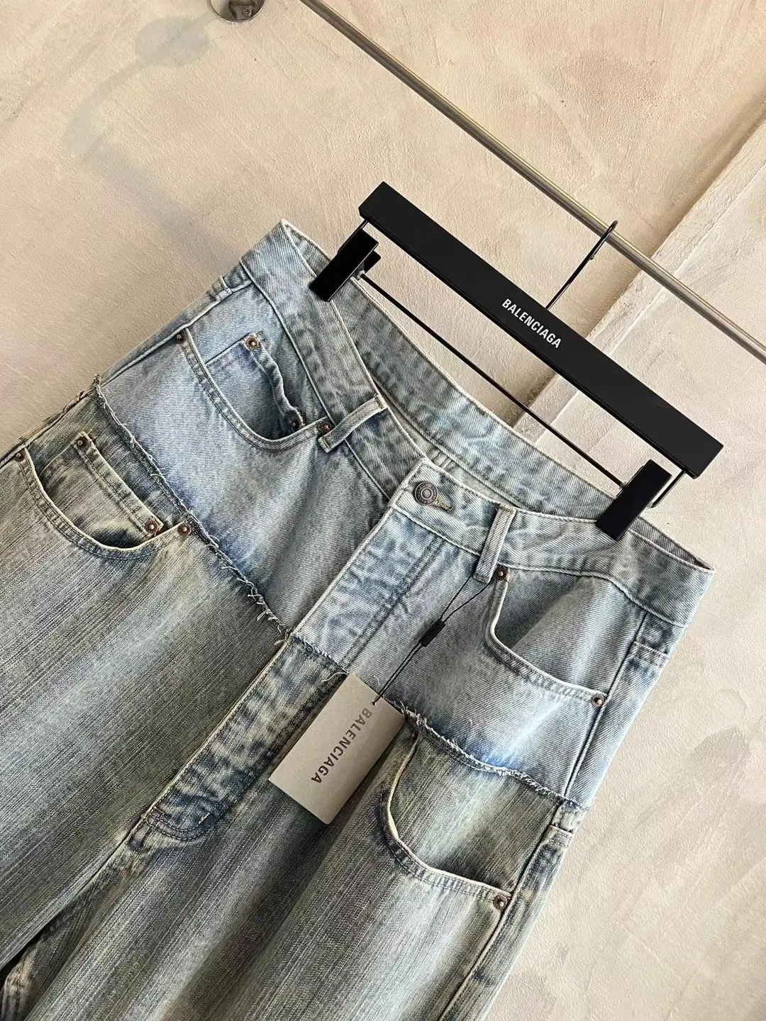 Panelled Wide-Leg Denim Jeans D28019915 — view 11