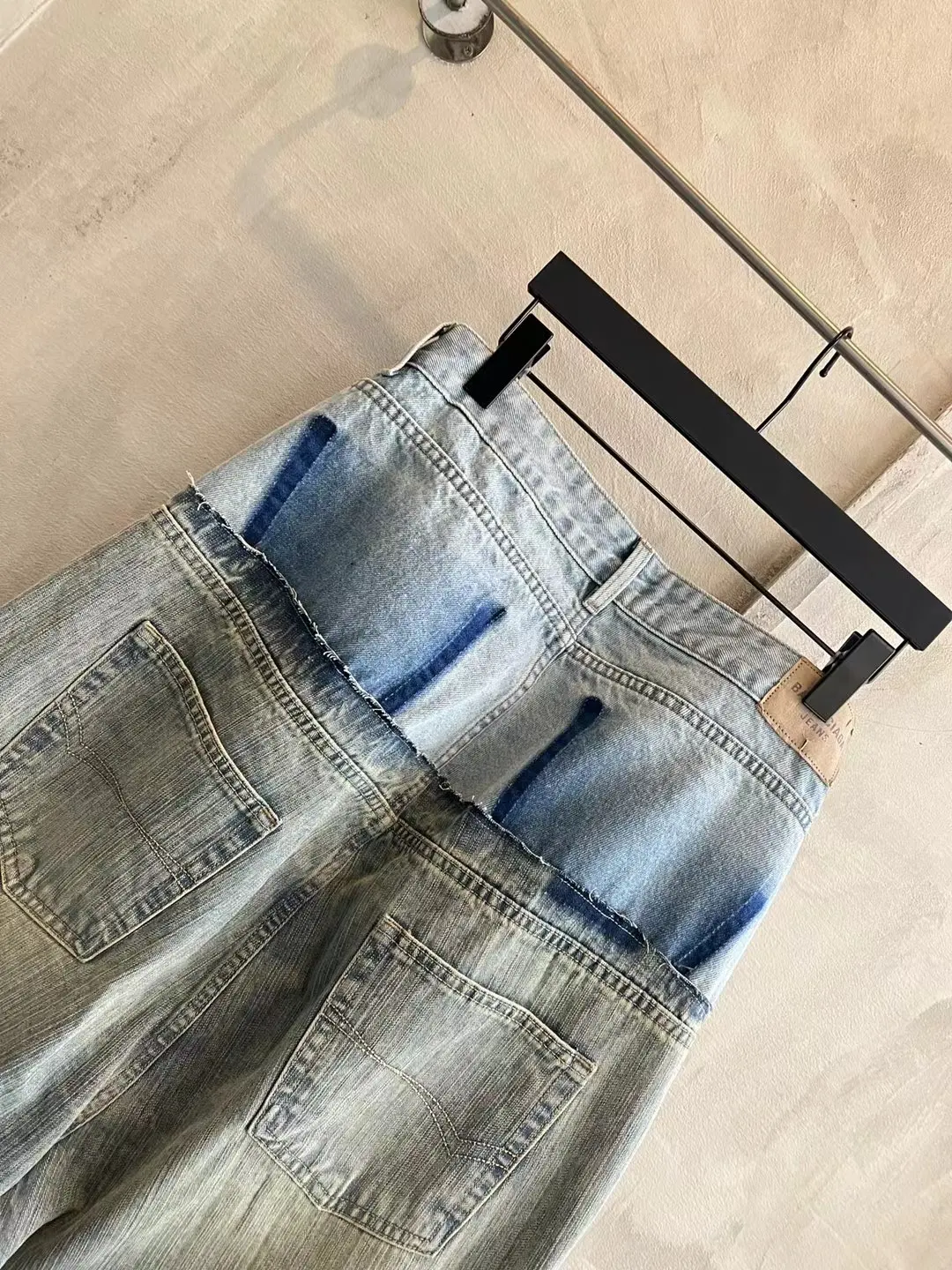 Panelled Wide-Leg Denim Jeans D28019915 — view 14