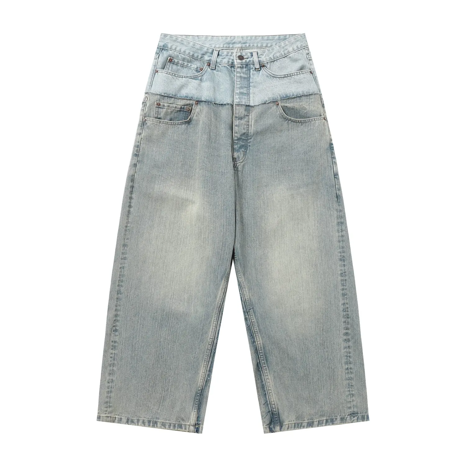 Panelled Wide-Leg Denim Jeans D28019915 — view 17