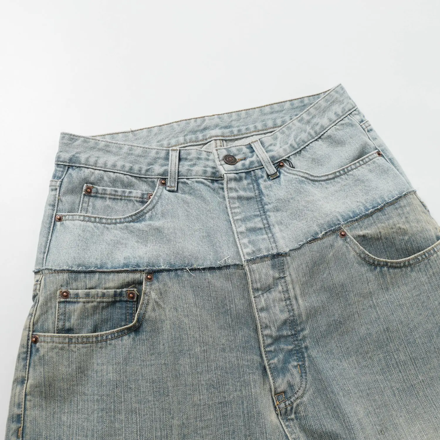 Panelled Wide-Leg Denim Jeans D28019915 — view 19