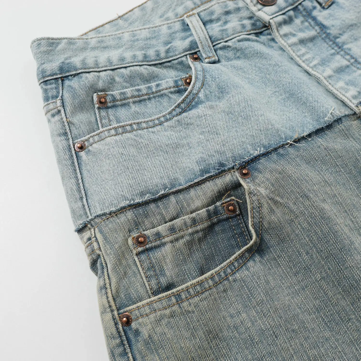 Panelled Wide-Leg Denim Jeans D28019915 — view 21