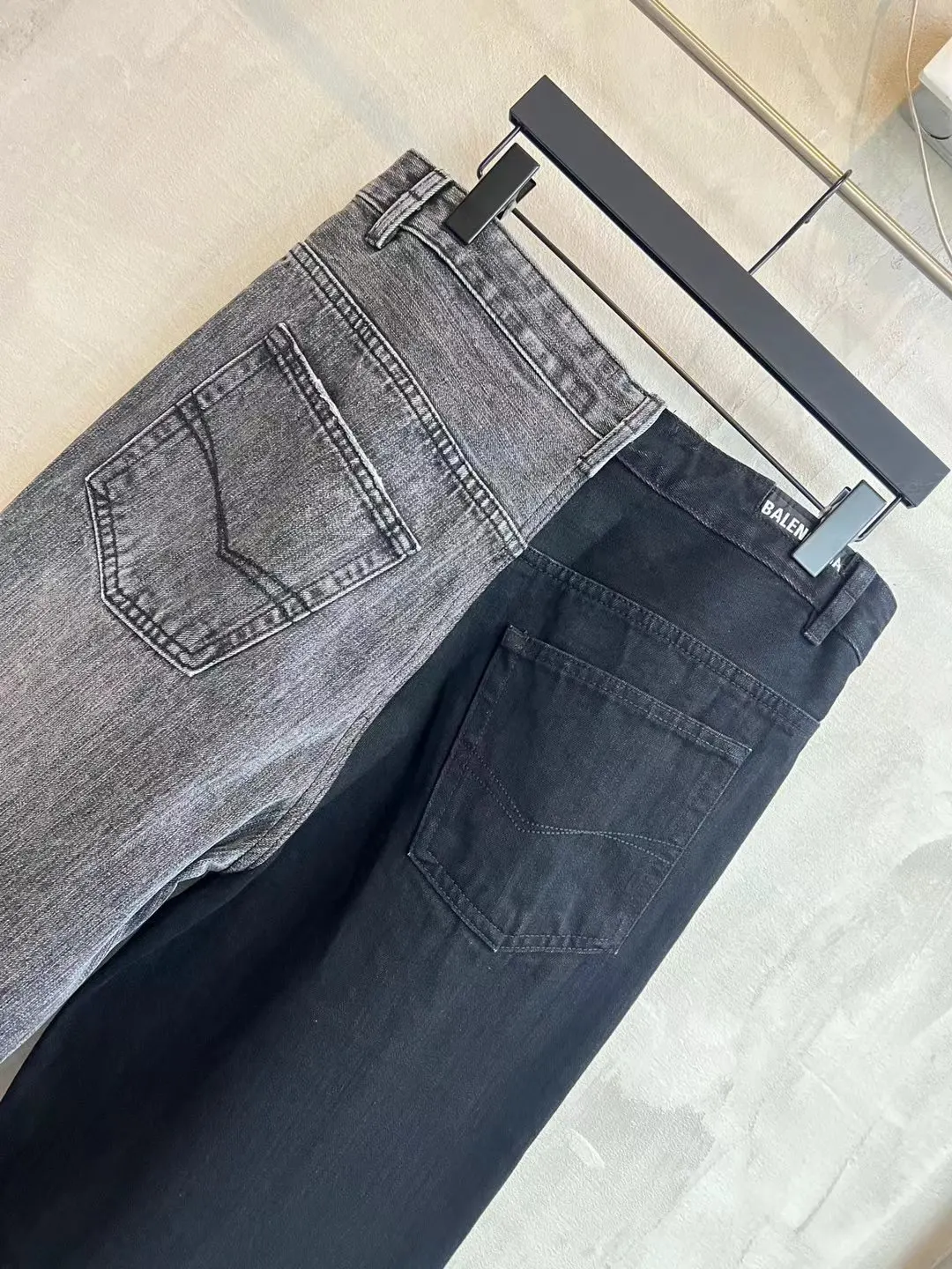 Asymmetric Paneled Straight-Leg Jeans D23521858 — view 15