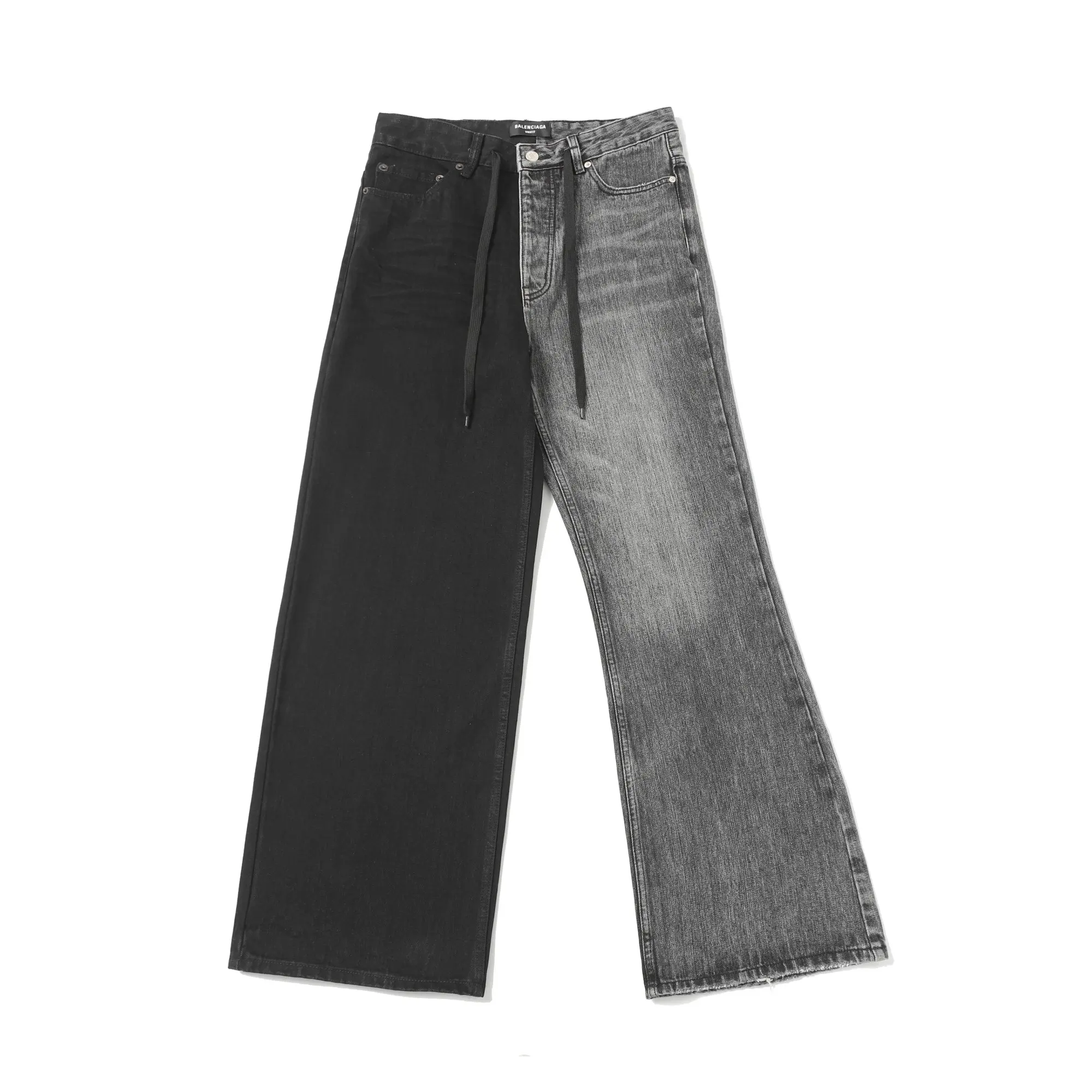 Asymmetric Paneled Straight-Leg Jeans D23521858 — view 18