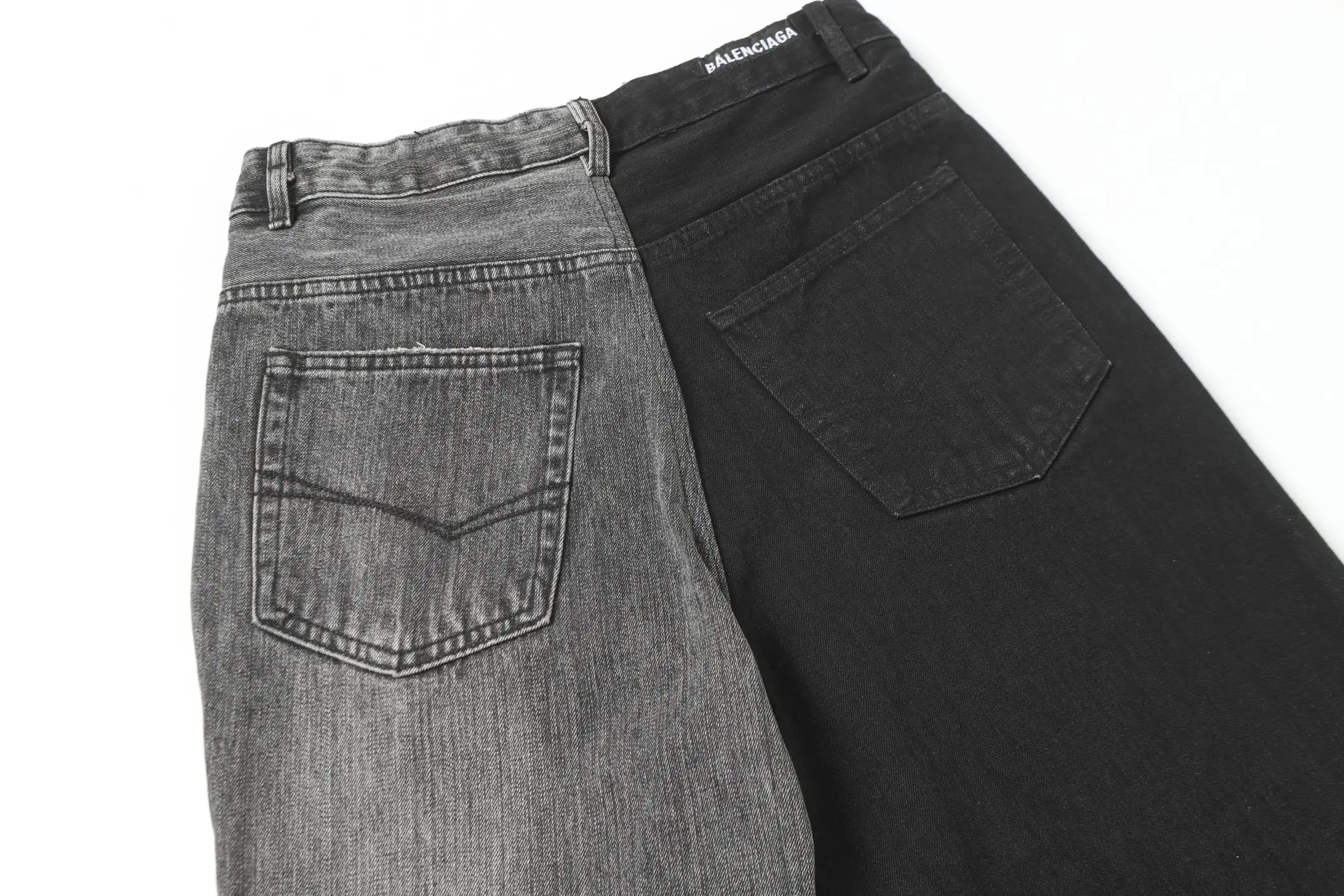 Asymmetric Paneled Straight-Leg Jeans D23521858 — view 23