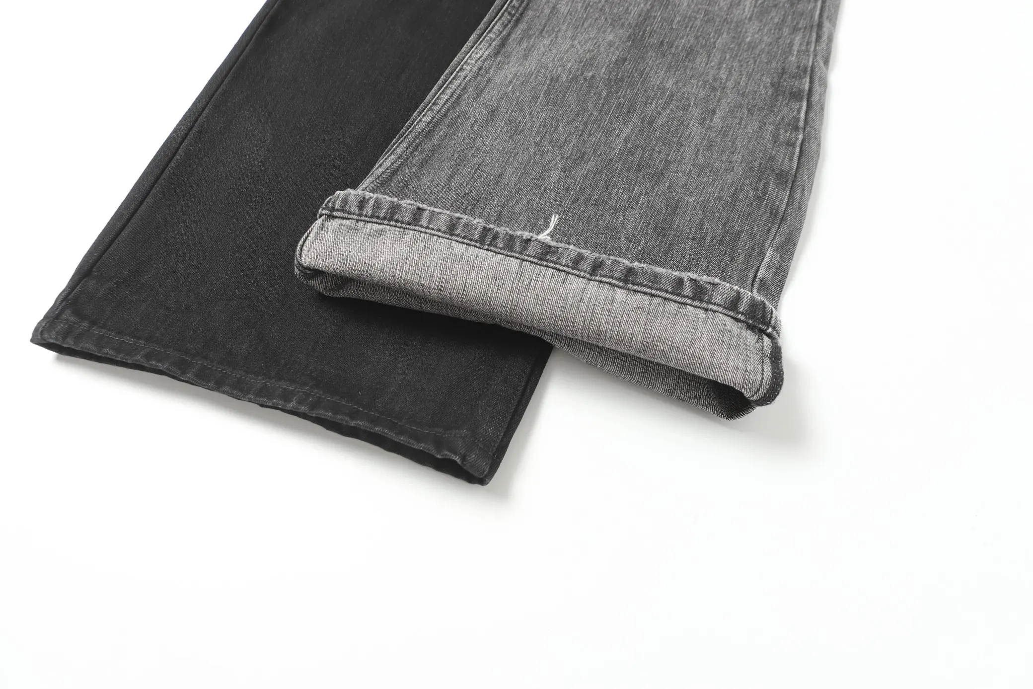 Asymmetric Paneled Straight-Leg Jeans D23521858 — view 25