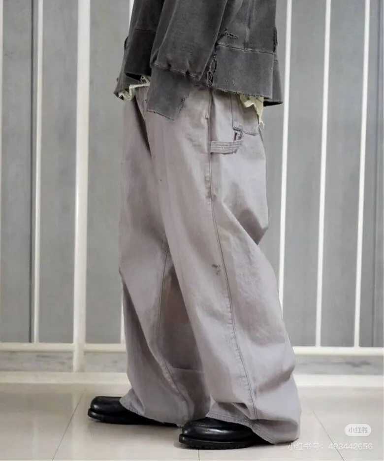 Ancellm Distressed Wide-Leg Denim Trousers D20521863 — view 6
