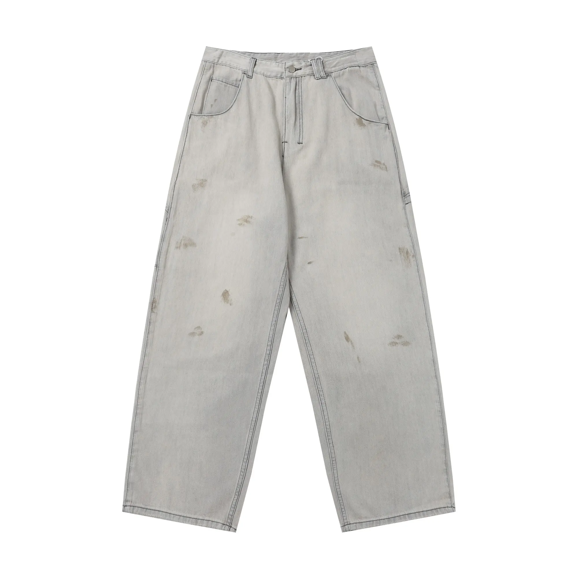 Ancellm Distressed Wide-Leg Denim Trousers D20521863 — view 10
