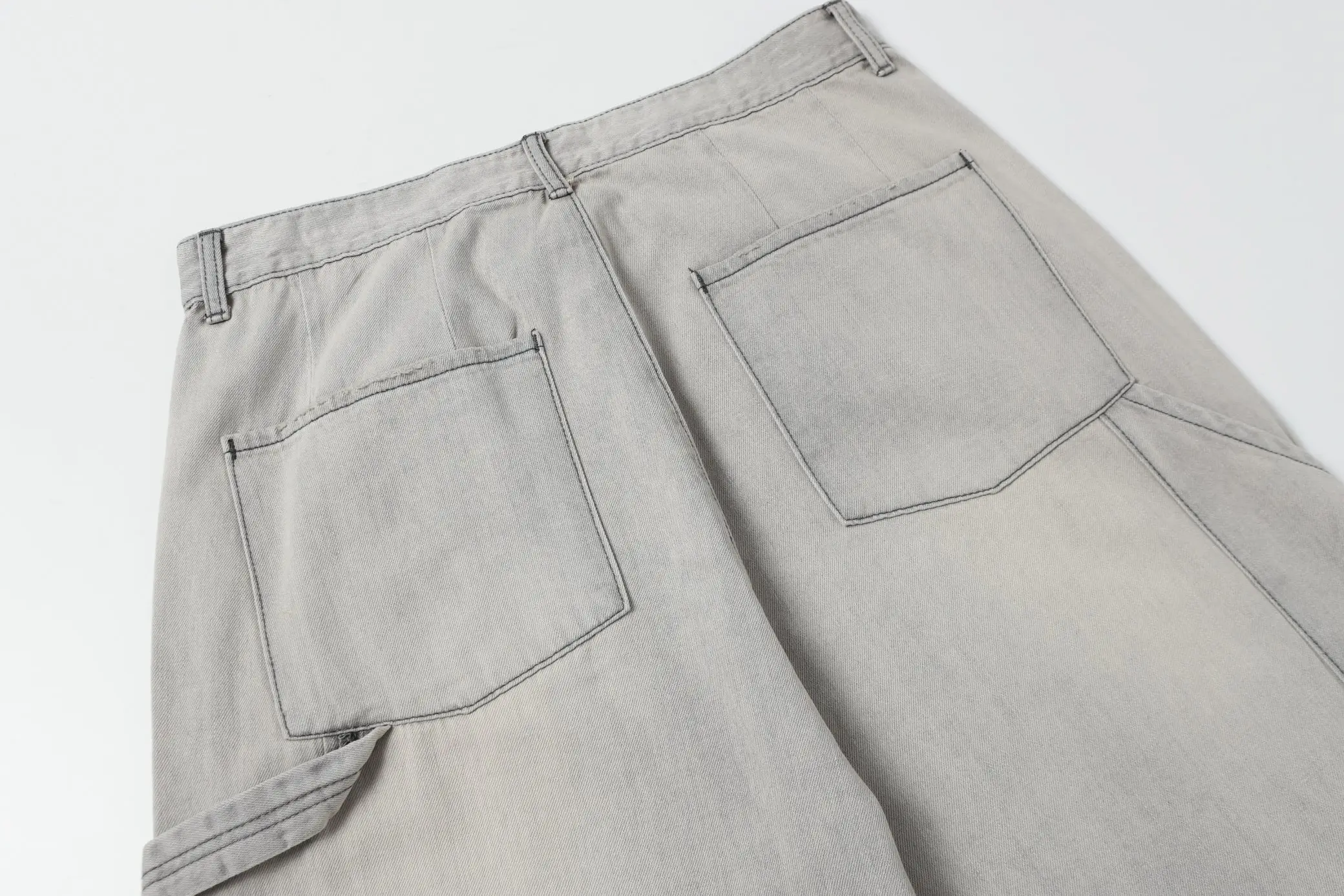 Ancellm Distressed Wide-Leg Denim Trousers D20521863 — view 13