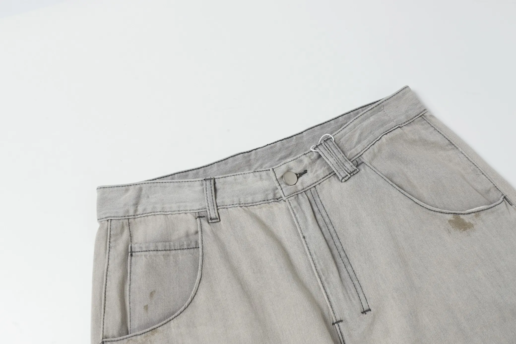 Ancellm Distressed Wide-Leg Denim Trousers D20521863 — view 16