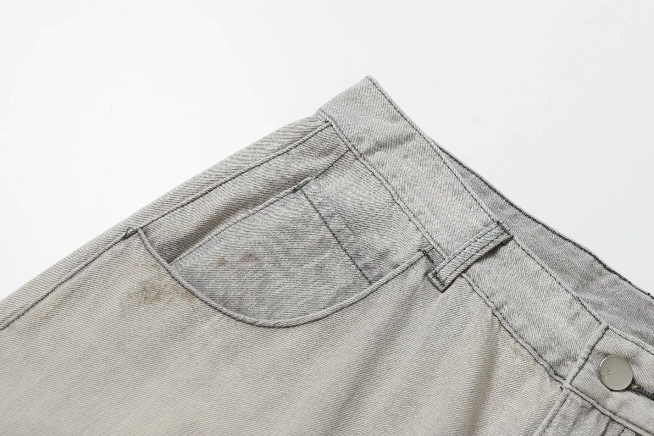 Ancellm Distressed Wide-Leg Denim Trousers D20521863 — view 17