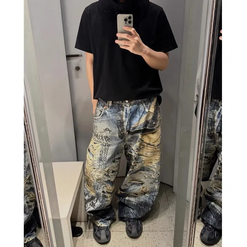 Digital Print Wide-Leg Jeans D25519936 — view 2