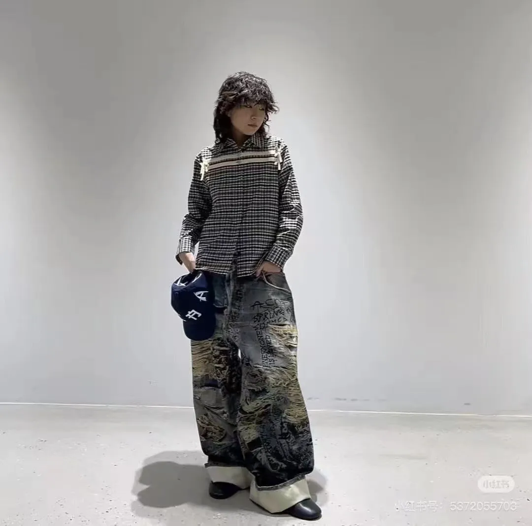 Digital Print Wide-Leg Jeans D25519936 — view 6