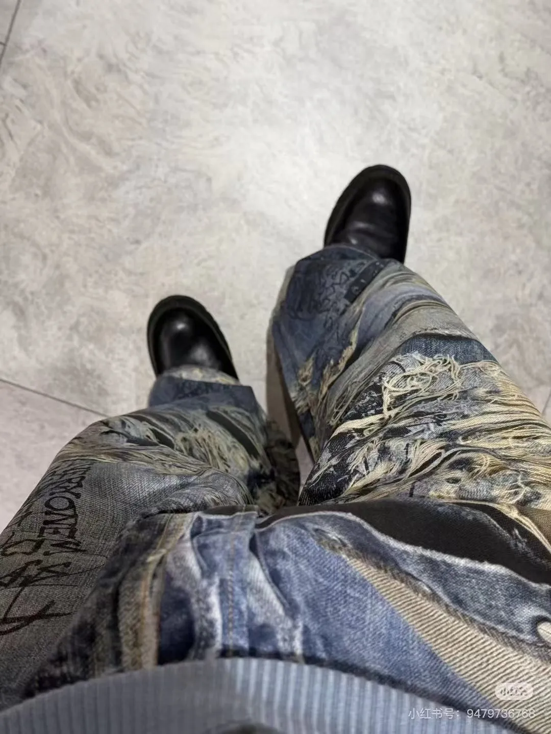 Digital Print Wide-Leg Jeans D25519936 — view 9