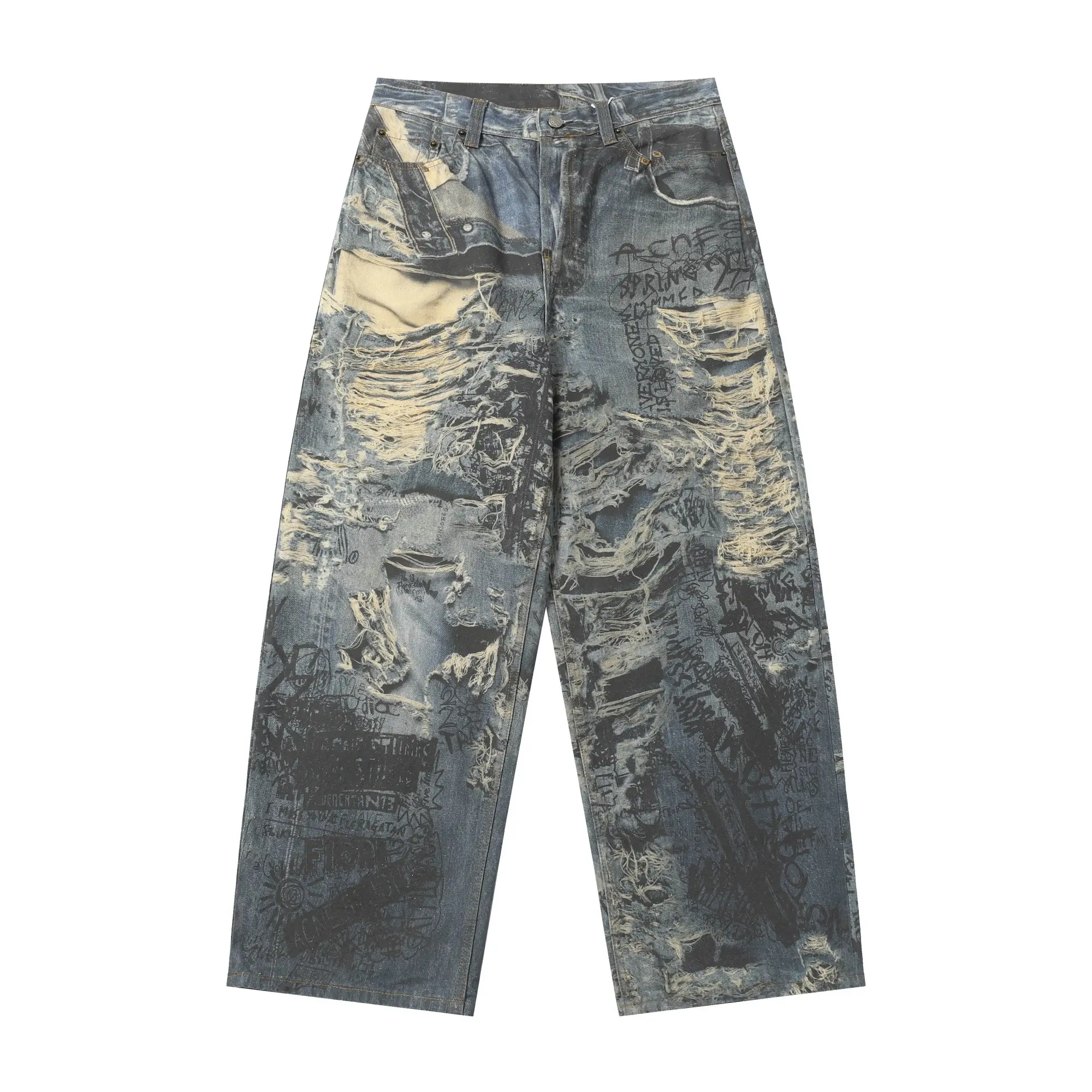 Digital Print Wide-Leg Jeans D25519936 — view 10