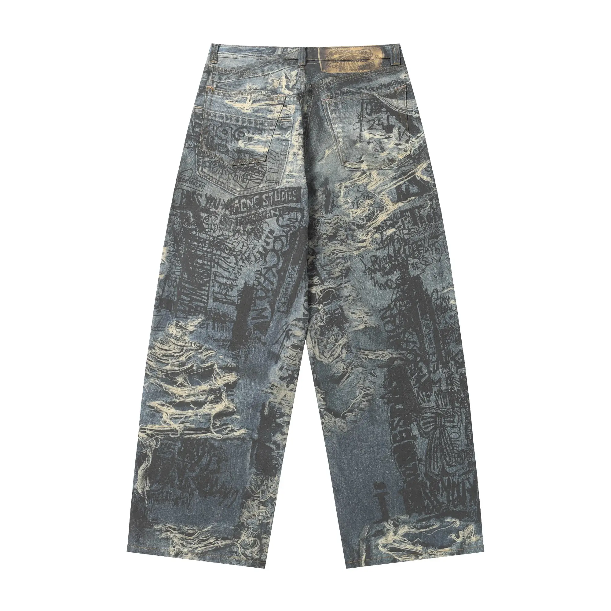 Digital Print Wide-Leg Jeans D25519936 — view 11