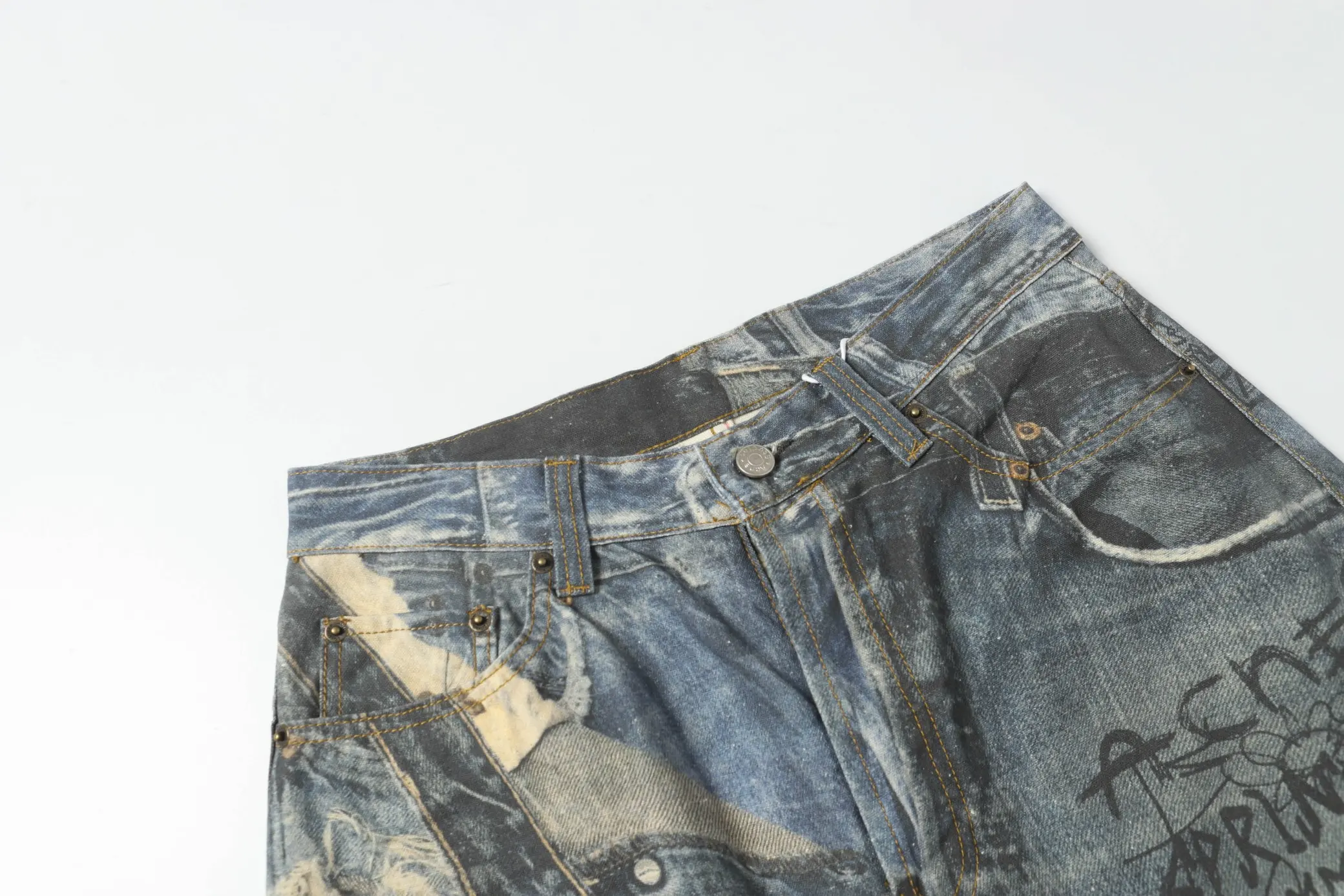 Digital Print Wide-Leg Jeans D25519936 — view 12