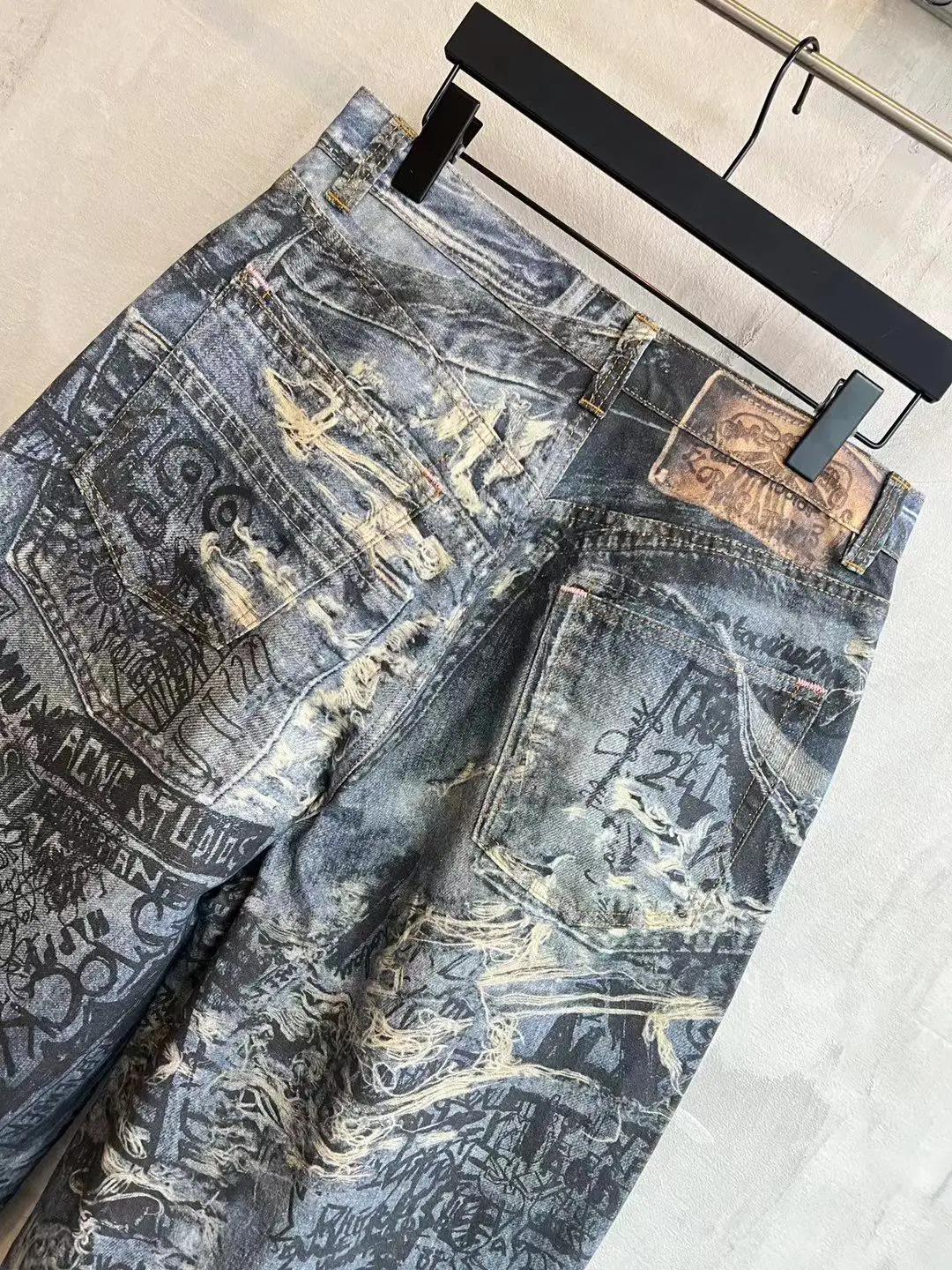 Digital Print Wide-Leg Jeans D25519936 — view 25