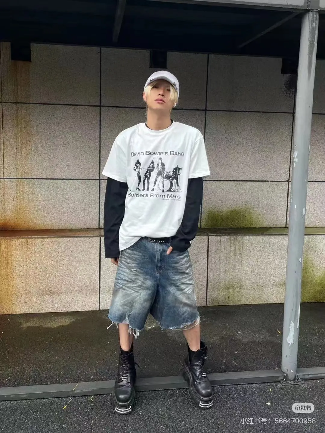 Grailz Project Distressed Patchwork Denim Shorts D24019938 — view 4