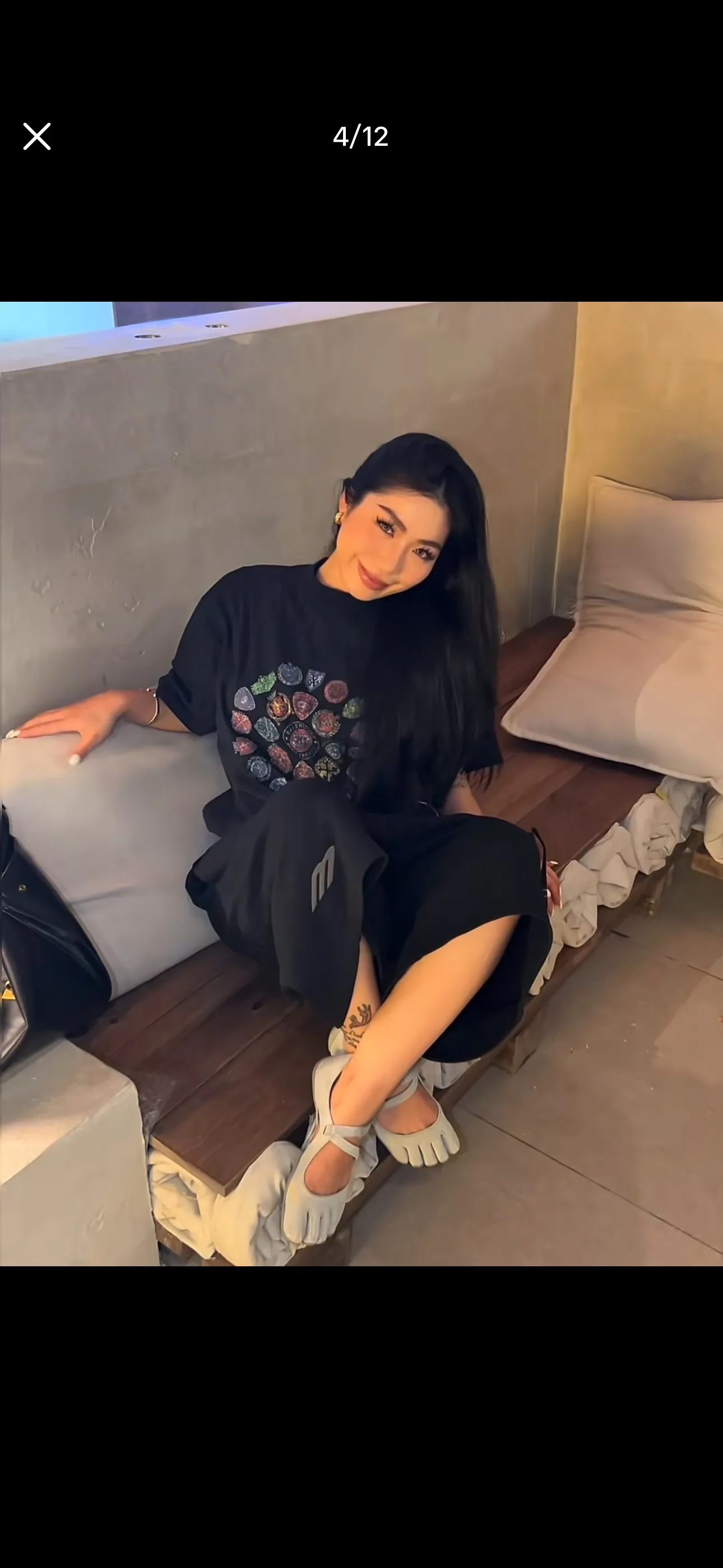 Crest Logo Graphic Oversized T-Shirt D15520022 — view 6