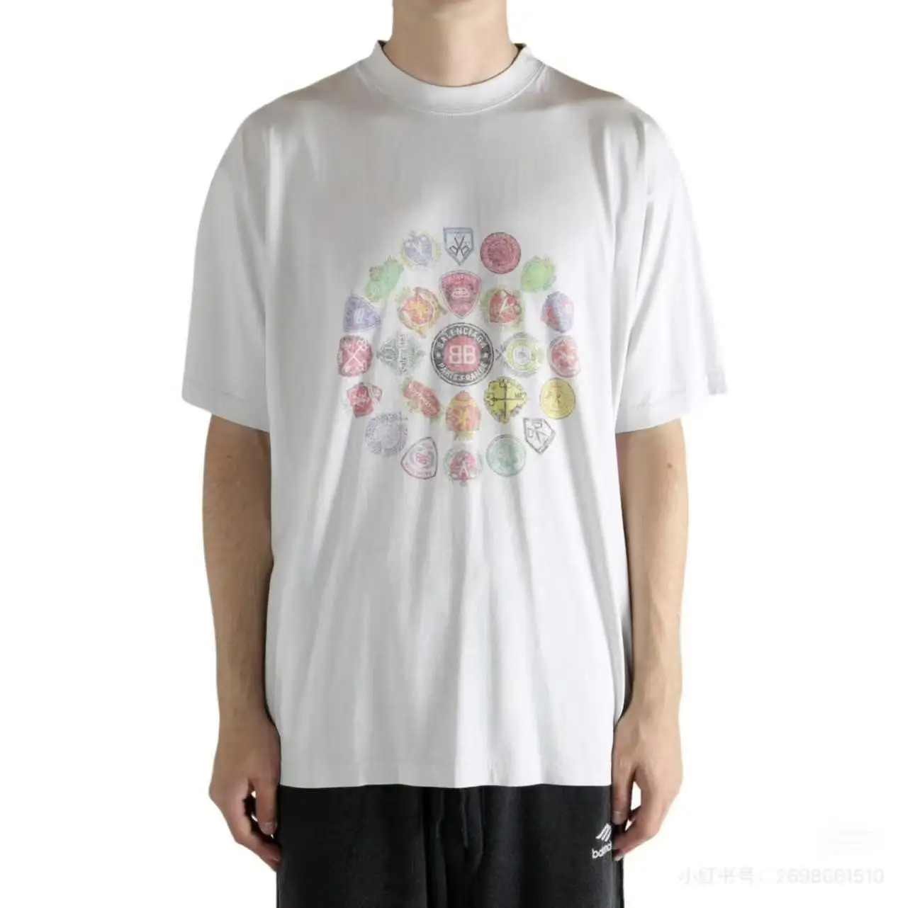 Crest Logo Graphic Oversized T-Shirt D15520021 — view 3