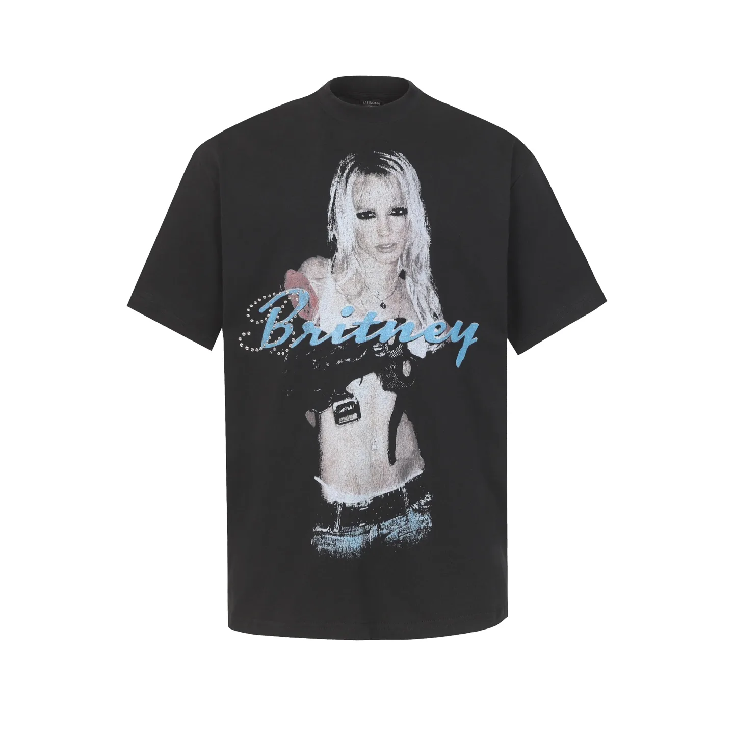 Britney Spears Graphic Print Oversized T-Shirt D15520044
