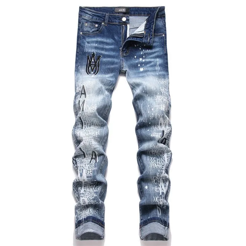 Logo Patch Paint-Splatter Slim-Fit Jeans D14523127 — view 2