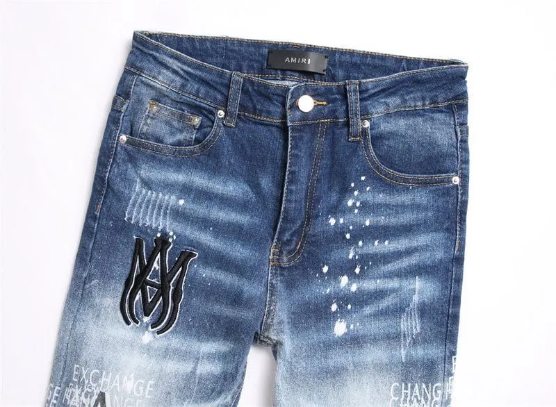 Logo Patch Paint-Splatter Slim-Fit Jeans D14523127 — view 6