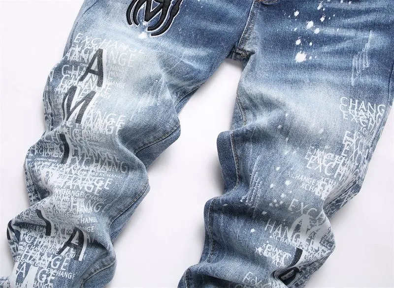 Logo Patch Paint-Splatter Slim-Fit Jeans D14523127 — view 8