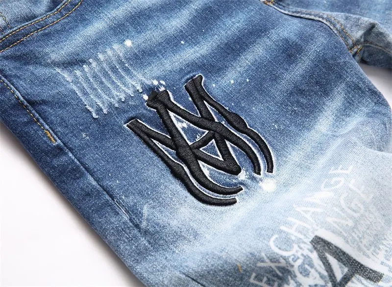 Logo Patch Paint-Splatter Slim-Fit Jeans D14523127 — view 10