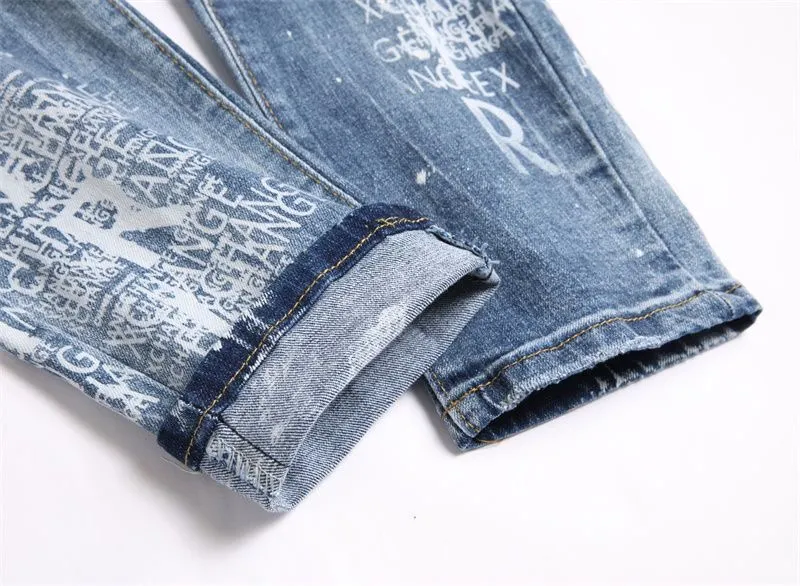 Logo Patch Paint-Splatter Slim-Fit Jeans D14523127 — view 12