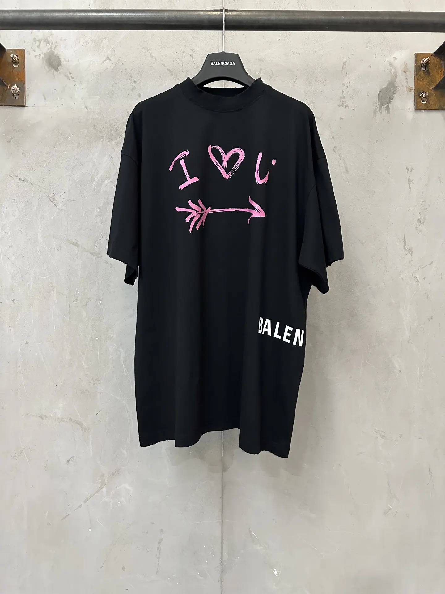 I Love U Graphic Oversized T-Shirt D18018959