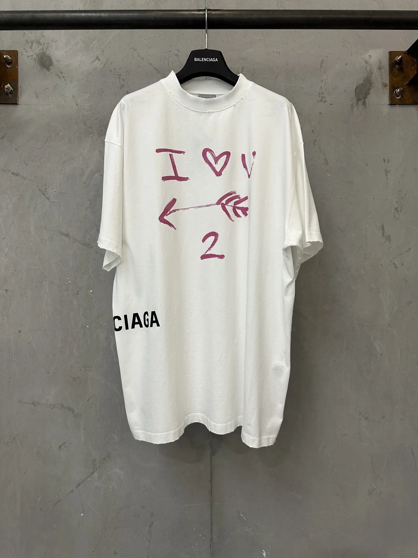 I Love U Graphic Oversized T-Shirt D18018960
