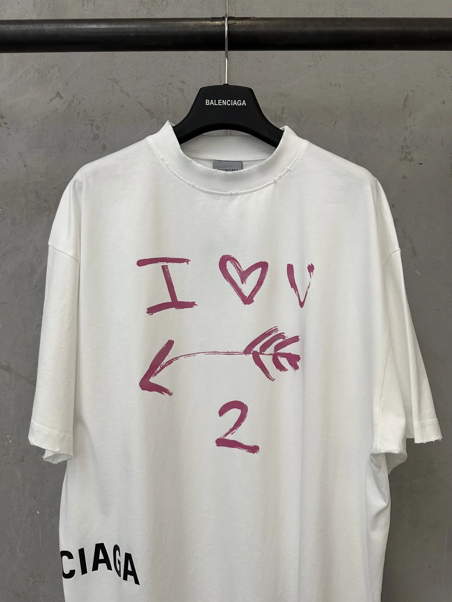 I Love U Graphic Oversized T-Shirt D18018960 — view 3