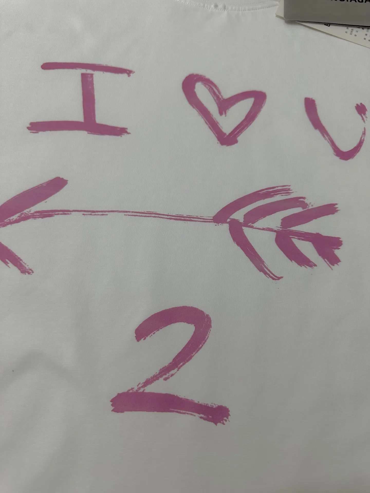 I Love U Graphic Oversized T-Shirt D18018960 — view 7