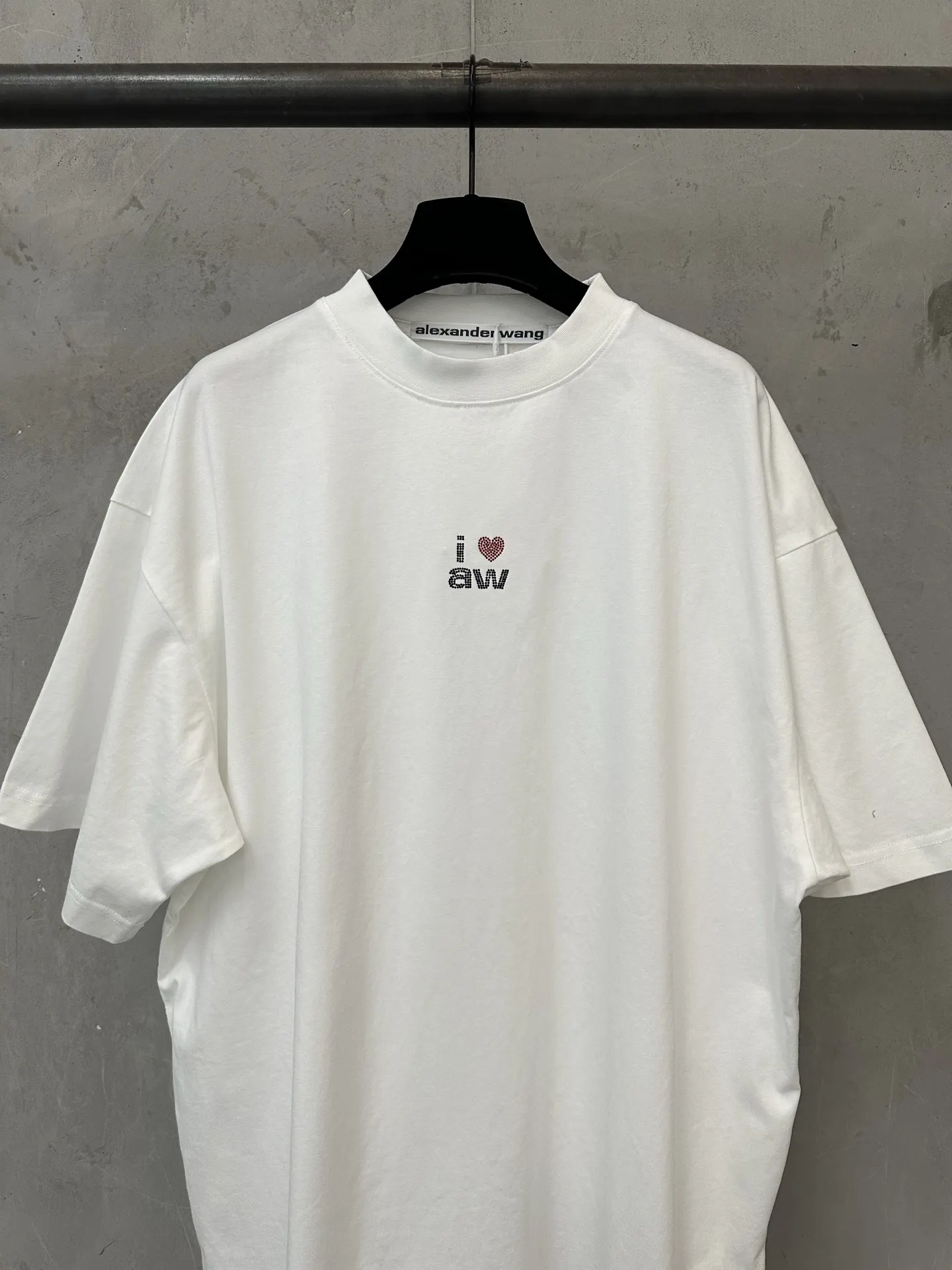 Hotfix Rhinestone Logo Cotton T-Shirt D20024428 — view 3