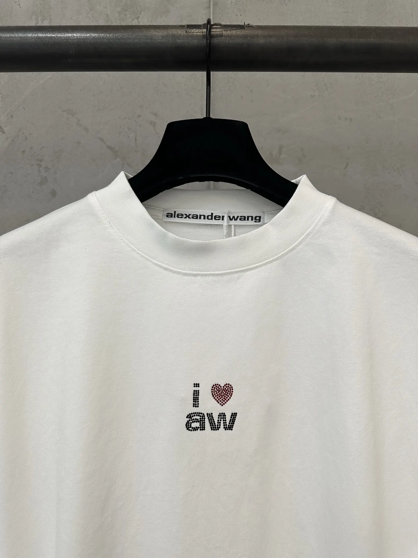Hotfix Rhinestone Logo Cotton T-Shirt D20024428 — view 5