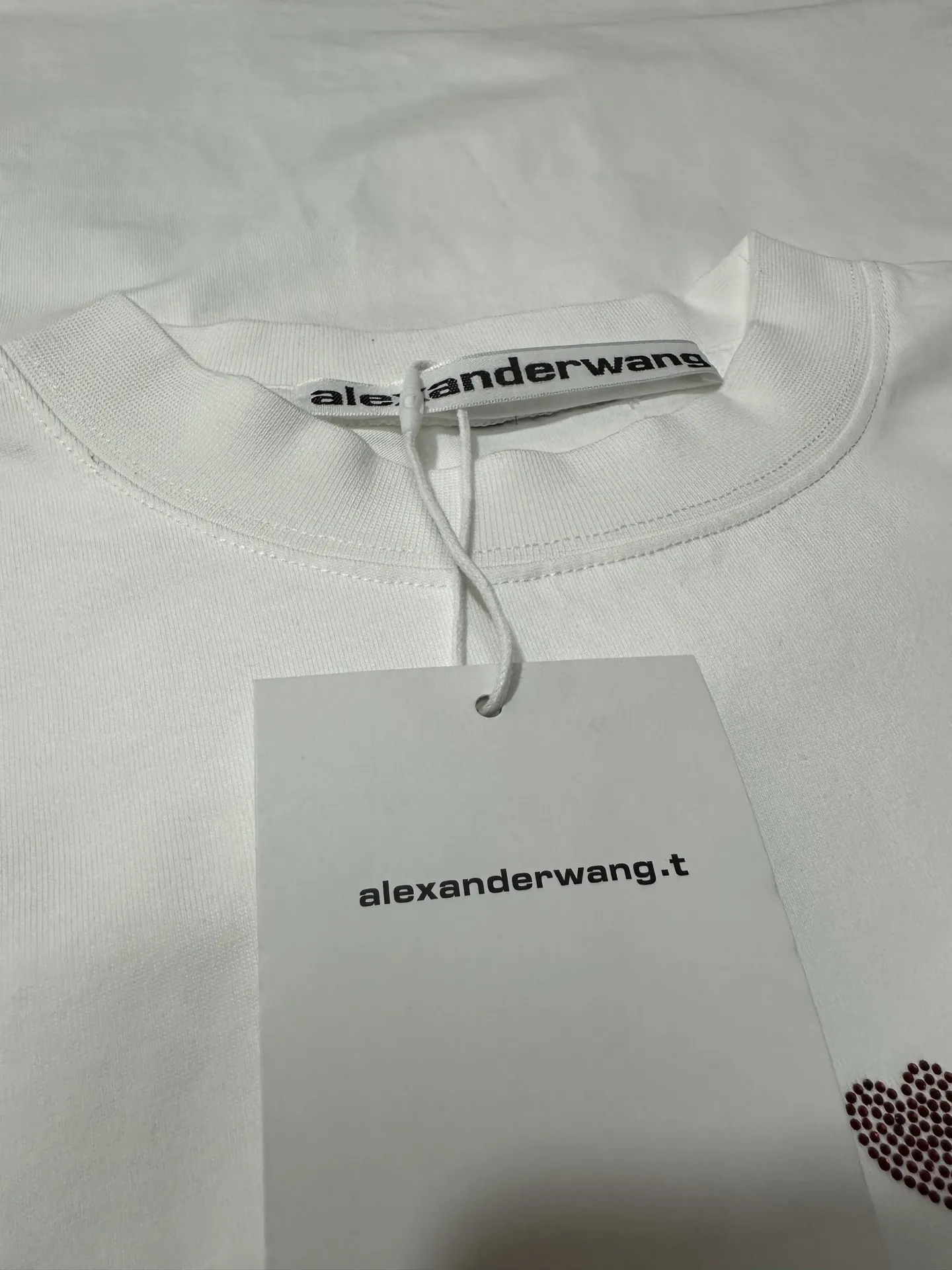 Hotfix Rhinestone Logo Cotton T-Shirt D20024428 — view 6