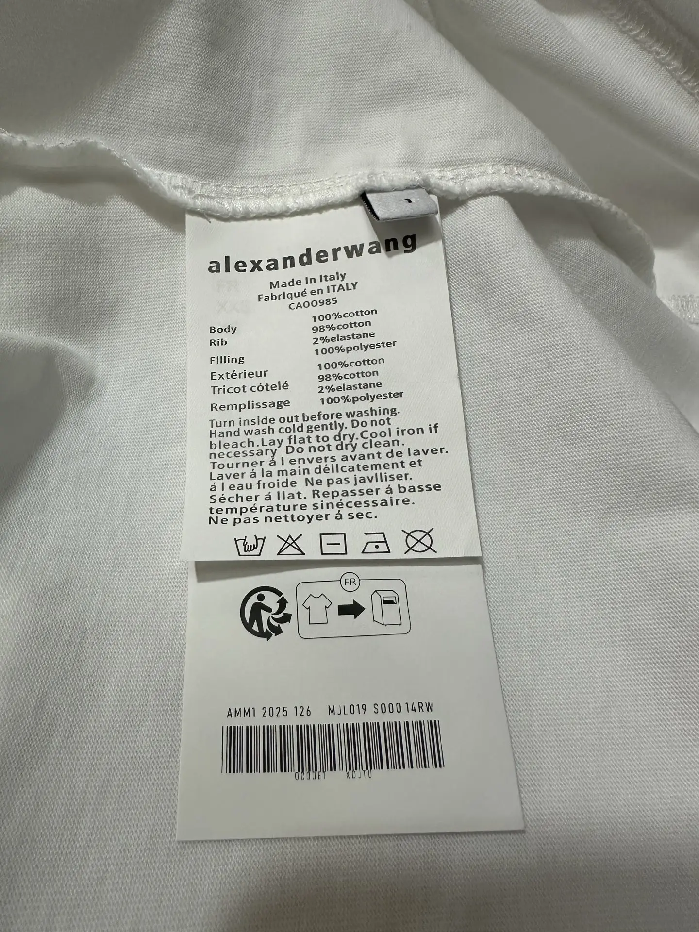 Hotfix Rhinestone Logo Cotton T-Shirt D20024428 — view 9