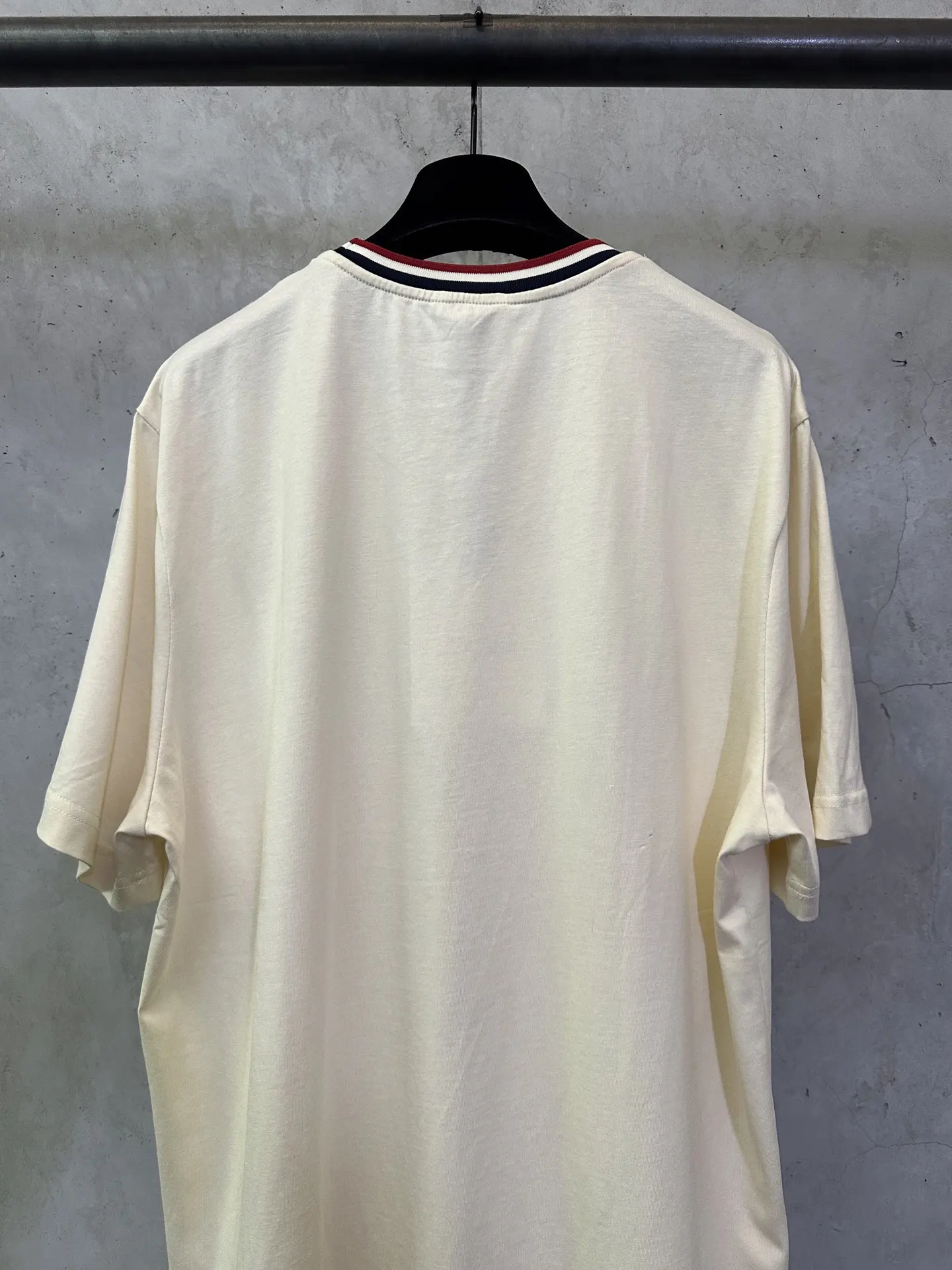 Embroidered Cotton T-Shirt with Tipped Collar D21012860 — view 5