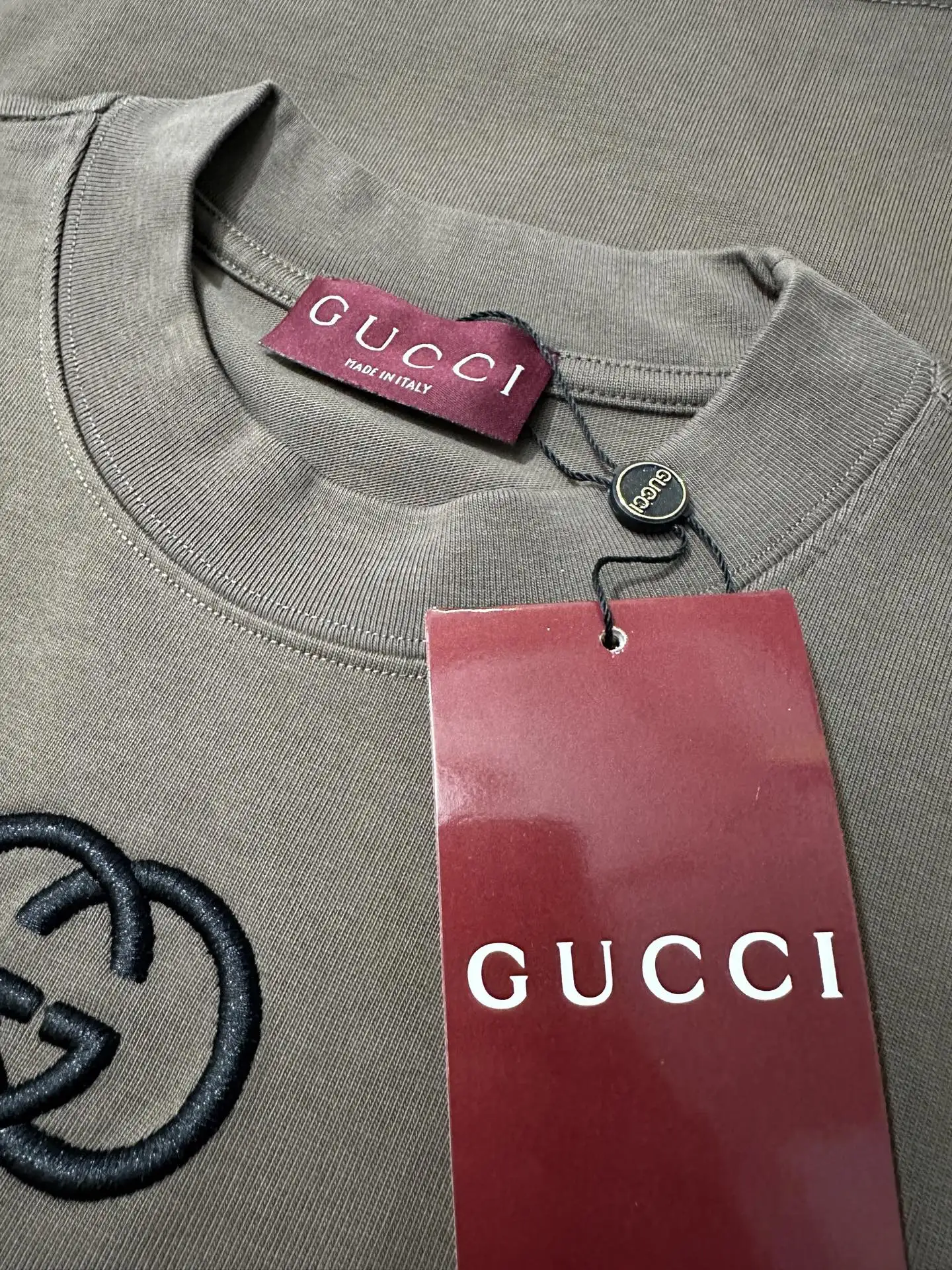 Interlocking G Embroidered Heavyweight T-Shirt D21020213 — view 6