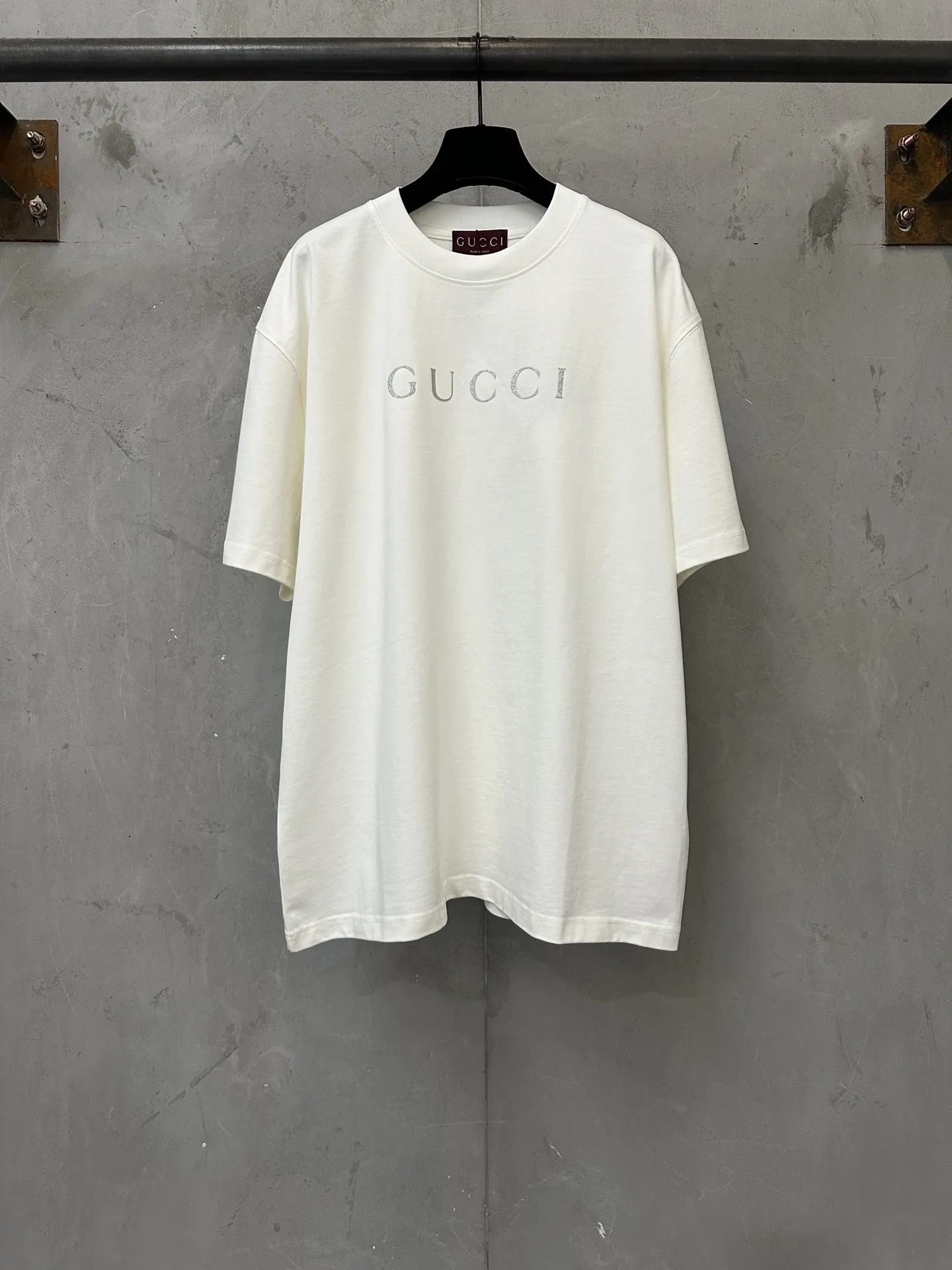 Glitter Logo Heavyweight Cotton T-Shirt D21023556
