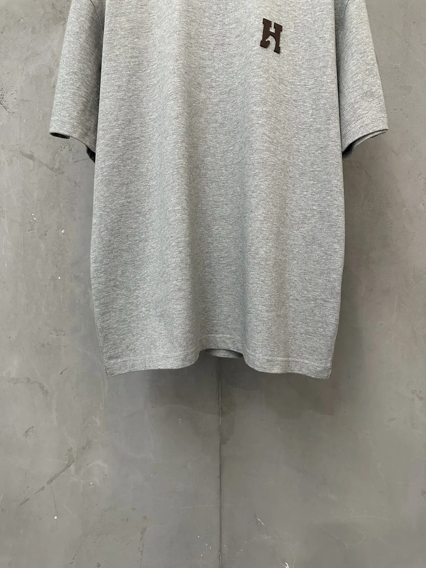 Leather Patch Heavyweight Cotton T-Shirt D21021805 — view 4